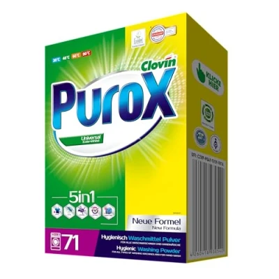 Abbildung von PUROX UNIVERSAL (71 WL) Waschpulver im Karton Waschmittel 5 kg