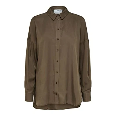 Abbildung von SELECTED FEMME Women&#039;s SLFSANNI LS Shirt NOOS Bluse, Morel, 36