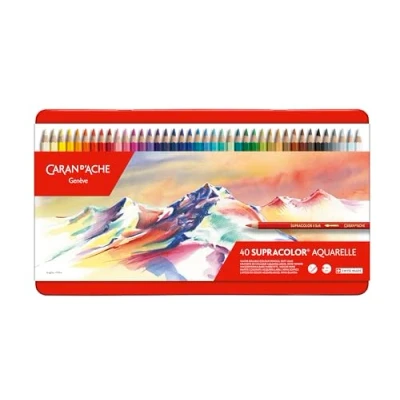 Abbildung von Caran d&#039;Ache 3888.34 Supracolor Soft Pencils Assorted Colours (Tin of 40), 1 Stück (40er Pack)