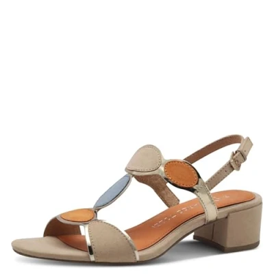 Abbildung von Marco Tozzi Riemensandalette, Damen, Größe: 37, Biscuit Schuhe