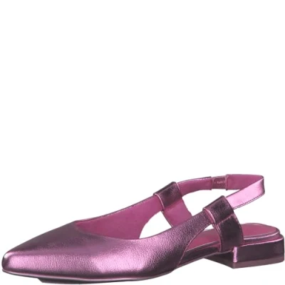Abbildung von MARCO TOZZI Damen Pumps, Blockabsatz, weiches FEEL ME Fußbett, ideal für Business und Freizeit Pink Metallic 39