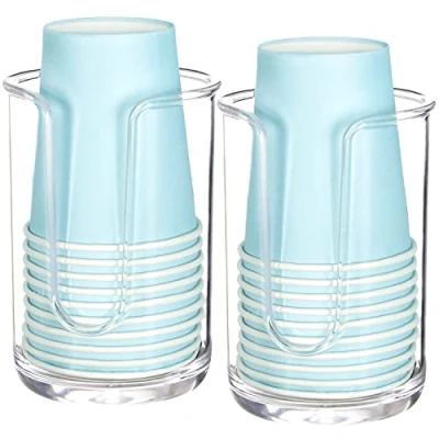Abbildung von Youngever 2er Pack Einweg Becherspender aus Kunststoff, Becherhalter Kunststoff (Clear)