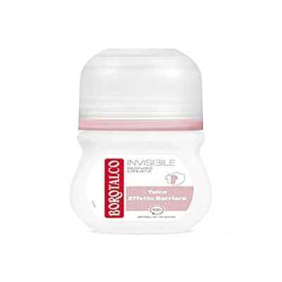 Abbildung von Borotalco, Deodorant Roll On Unsichtbarer Rosa, alkoholfreie Formel mit Talkum Barriere Effekt, fangen und nicht übertragen, 48 Stunden Wirksamkeit, Puderduft 1 Flasche à 50 ml