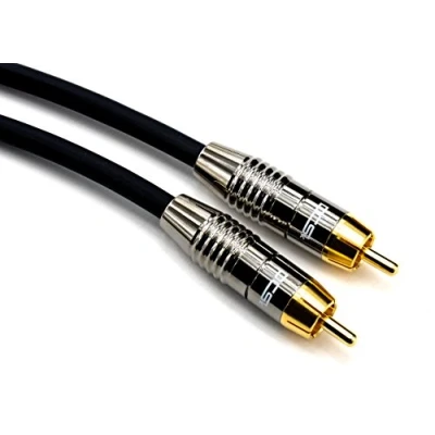 Abbildung von DCSk 5m Audio Subwoofer Kabel (5 m) vergoldet &amp; 3 Fach geschirmt, Mono Cinch mit 1 zu Stecker, Audiokabel, Menge: Stück