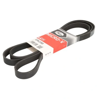 Abbildung von GATES Micro V 6PK2380 Keilrippenriemen 2380 6 Polyester, EPDM (Ethylen Propylen Dien Kautschuk) MERCEDES BENZ: C Class Saloon, W124 R