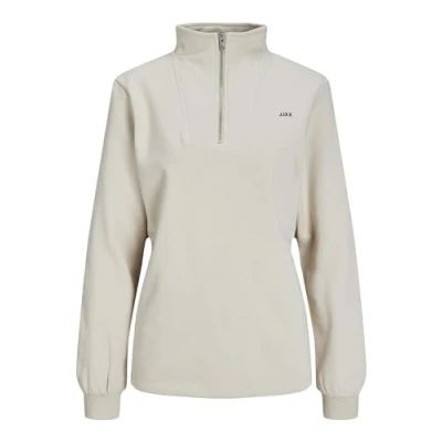 Abbildung von JJXX Jxabbie HALF ZIP Sweatshirt, Damen, Größe: Small, Moonbeam