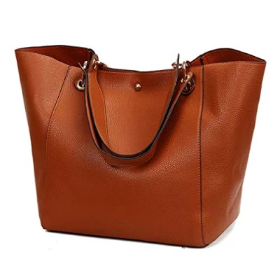 Abbildung von Pahajim Frauen Leder Top Griff Handtaschen Schulranzen Handtasche Messenger Pack tasche Dunkelblau Geldbörsen und auf Clearance Tote damen sale