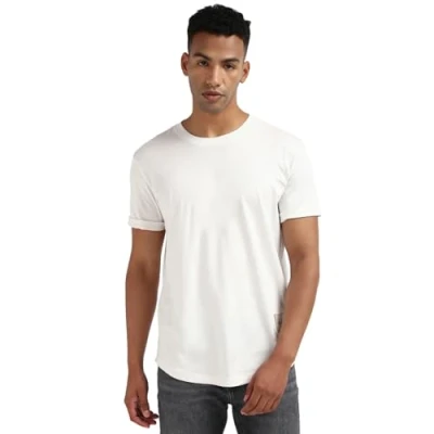 Abbildung von Calvin Klein Herren Badge Turn Up Sleeve J30j323482 Kurzarm Strickoberteile, Weiß (Ivory), XXS