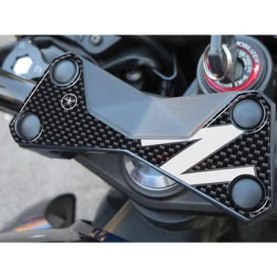 Abbildung von labelbike 3D Harz Aufkleber Dekoration und Schutz der Motorrad Gabelplatte kompatibel mit KAWASAKI Z750 Z1000 „Z“ Farbe Weiß