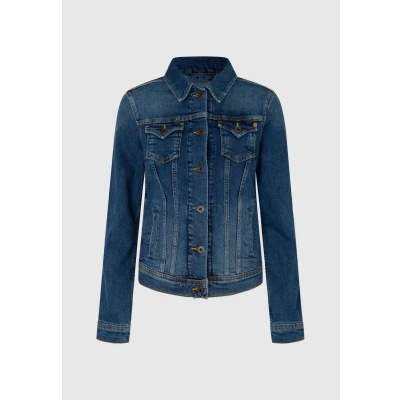 Abbildung von Pepe Jeans Damen Thrift Jacket, Blue (Denim HT7), XS