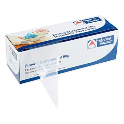Abbildung von Thermohauser 8300018081 Einweg Spritzbeutel (Kunststoff PE) Smoothy, transparent, 100 Stück, 55,0x27,0x0,009 cm
