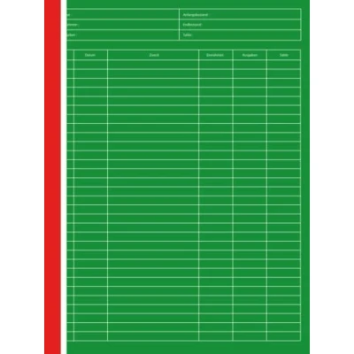 Abbildung von Kassenbuch Einfach: A4 Format 110 Seiten 55 Blatt