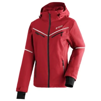 Abbildung von Maier Sports Lunada, Damen Skijacke, Wasserdichte Winterjacke mit 2 Wege Stretch, mTEX Wetterschutz und mTHERM light für mehr Wärmerückhalt, PFC frei, Rot, 46