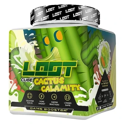 Abbildung von LOOT® Game Booster Konzentration, Ausdauer, Reaktionsfähigkeit 50 Servings (400g) mit Koffein &amp; 20 einzigartigen Inhaltsstoffen Flow State® Formel Cactus Calamity