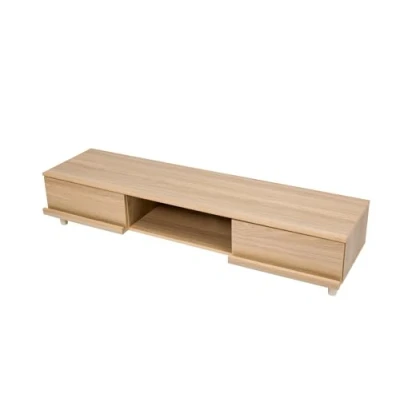 Abbildung von Iris Ohyama, TV Möbel, Schrank, Bank, Halterung für bis zu 65 Zoll Bildschirme, 4 Regale, Kabelauslass, Zeitgenössisch, Schlafzimmer, Wohnzimmer Cabinet BAB 150A Hellbraun