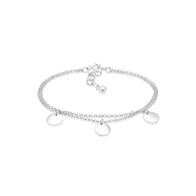 Abbildung von Elli Coins Basic Armband silvercoloured, Damen, Größe: 16, Silver coloured