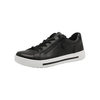 Abbildung von Jana Damen Sneaker flach mit Reißverschluss Vegan, Schwarz (Black), 38 EU