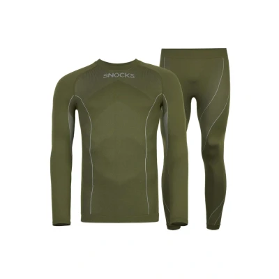 Abbildung von Snocks Thermo SET Unterhemd/shirt, Herren, Größe: 3XL, Olive