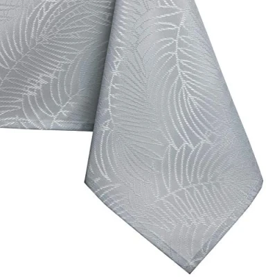 Abbildung von AmeliaHome Tischdecke 140x240 cm Tischtuch Tafeldecke Fleckschutz Lotuseffekt Abwaschbar Wasserabweisend Ornament Gaia Silber