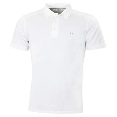 Abbildung von Calvin Klein Herren Campus 3 Knopf Kragen Polo Hemd Weiß XXXXL