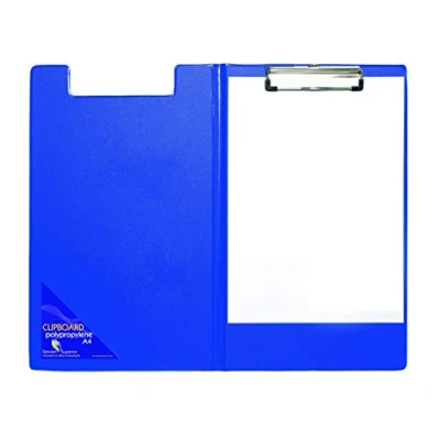 Abbildung von Seco Klemmbrett mit PVC Überzug und strapazierfähigem Clip, A4+ 1 Packung Blau Faltbar