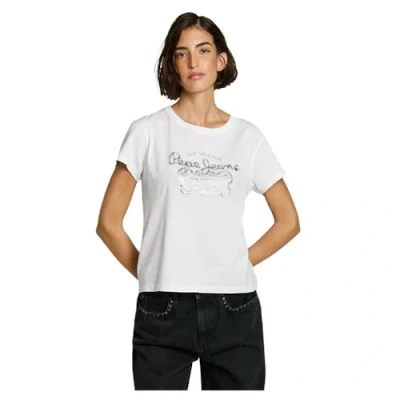 Abbildung von Pepe Jeans Damen Rosabella T Shirt, Weiß (Weiß), XS