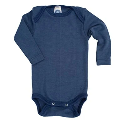 Abbildung von Cosilana, Baby Body Langarm, 70% Wolle, 30% Seide (Marine, 98 104)