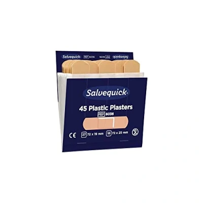 Abbildung von SALVEQUICK wasserabweisende Pflaster zu Pflasterspender Inhalt: 6 x 45 Stück