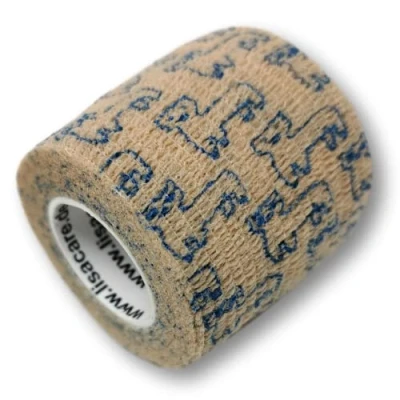 Abbildung von LisaCare Verbandsmaterial Set 2 Rollen 5cm breit selbsthaftend, elastisch für Kinder Riesige Farb &amp; Motivauswahl Bandagen zum Trösten (Alpaka)