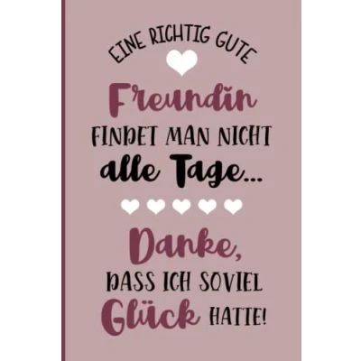 Abbildung von Geschenk für gute Freundin: Danke das es dich gibt Freundin, Notizbücher sind Freundschaftsgeschenke Freundinnen zum Geburtstag oder Weihnachtsgeschenke auch BFF Geschenke