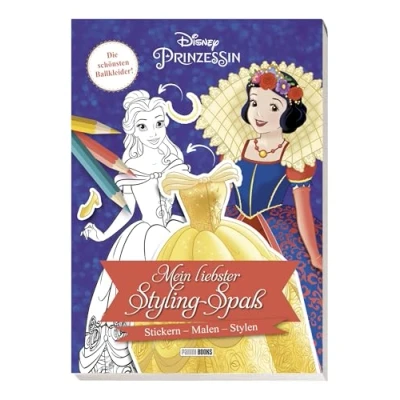 Abbildung von Disney Prinzessin: Mein liebster Styling Spaß: Stickern, Malen, Stylen: Die schönsten Ballkleider!
