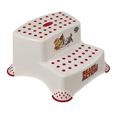 Abbildung von keeeper Paw Patrol Zweistufiger Tritthocker, Ab ca. 3 bis 14 Jahre, Anti Rutsch Funktion, Igor, Weiß