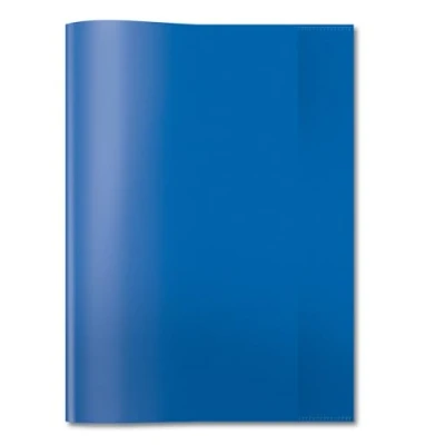 Abbildung von HERMA 7493 Heftumschläge A4 Transparent Blau, 25 Stück, Hefthüllen aus strapazierfähiger &amp; abwischbarer Polypropylen Folie, durchsichtige Heftschoner Set für Schulhefte, farbig