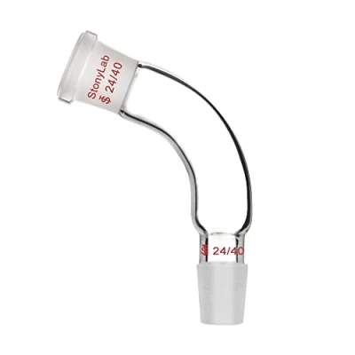 Abbildung von StonyLab Destillation Destillateur Adapter, Glas lab Adapter 105 Bend mit 24/40 Außen und Innengelenk