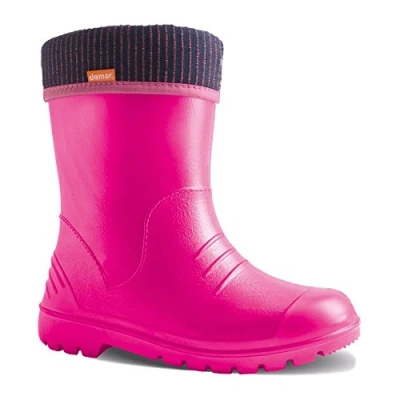 Abbildung von DEMAR. federleichte Kinder EVA Gummistiefel gefüttert Dino (24/25, pink)