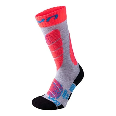Abbildung von UYN Socken Sportsocken für Kinder, Größe: 27/30, Light grey/coral fluo