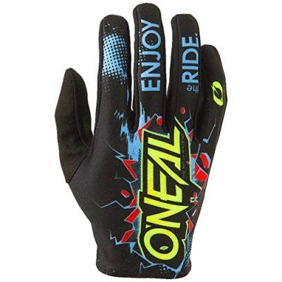 Abbildung von O&#039;NEAL Fahrrad &amp; Motocross Handschuhe Kinder MX MTB DH FR Downhill Freeride Langlebige, Flexible Materialien, belüftete Handoberseite Matrix Youth Glove Villain Schwarz Größe L