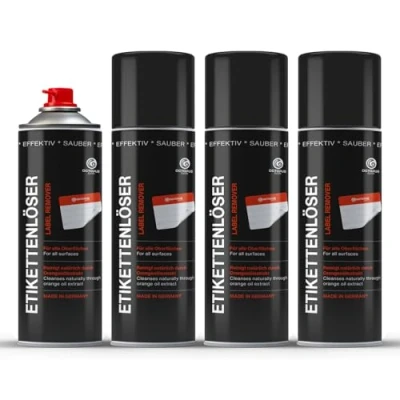 Abbildung von 4x OCTOPUS Etikettenentferner und Kleberlöser Spray, Klebstoff Entferner zum Lösen hartnäckiger Rückstände, mit Orangenöl 200 ml