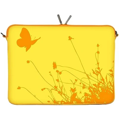 Abbildung von Digittrade LS114 11 Summer Designer MacBook Hülle 12 Zoll aus Neopren passend für &amp; 11,6 (29,5 cm) Mac Book Tasche Schutzhülle Schmetterling gelb orange