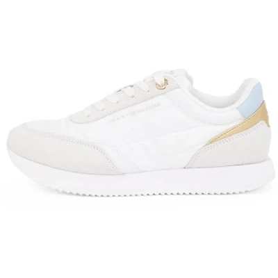 Abbildung von Tommy Hilfiger Essential Runner Sneaker low, Damen, Größe: 41, White/breezy blue Schuhe