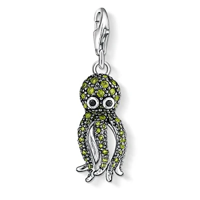 Abbildung von Thomas Sabo Damen Charm Anhänger Oktopus Club 925 Sterling Silber 1047 051 6