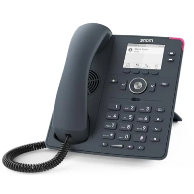 Abbildung von Snom D150 Schiefergraues IP Desk Festnetztelefon, 2 SIP IdentitäTen, Gigabit Ethernet, PoE, 2,8 Graustufen TFT LCD, SmartLabel Funktionstasten, HD Audio, FritzFon, Fritzbox Kompatibel