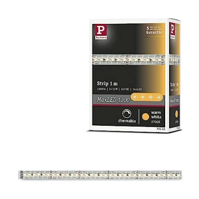 Abbildung von Paulmann 70568 LED Stripe MaxLED 1000 1 m 2700 K Warmweiß unbeschichtet 13,5W Lichtband 1100 lm Lichtstreifen 144 24 V