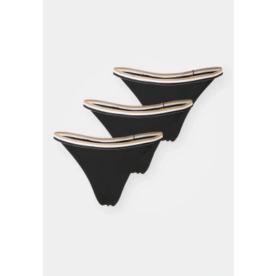 Abbildung von BOSS Thong 3 PACK String, Damen, Größe: Small, Black