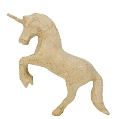 Abbildung von Décopatch AP143O Träger XS aus Pappmaché, mini Einhorn, 14 x 4 12 cm, zum Verzieren