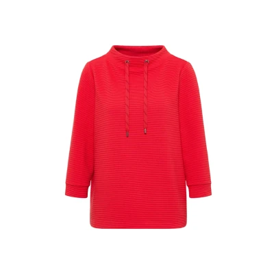 Abbildung von Cecil Ottoman Langarmshirt, Damen, Größe: Large, Rot
