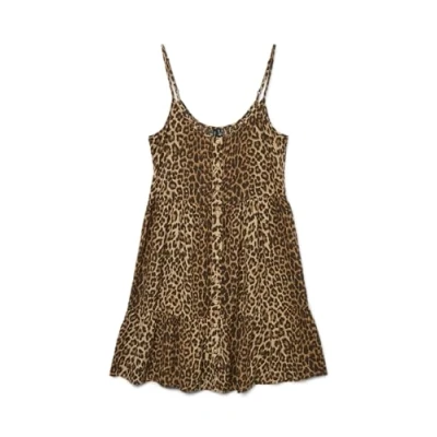 Abbildung von VERO MODA Damen Vmbumpy Short Singlet Dress WVN Ga Noos, Tigers Eye, S