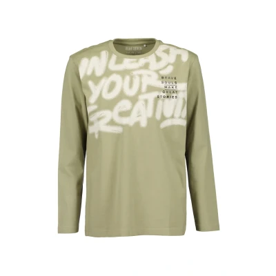Abbildung von Blue Seven Langarm Langarmshirt, Herren, Größe: 176, Oliv