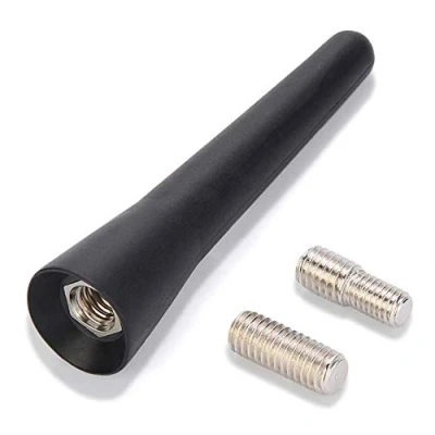 Abbildung von AOBETAK Autoantenne Kurz Universal,2,5&quot; Klein Kurzautoantennen Antenne, Mini Auto Radio Zubehör, FM/AM Zugänge M5 M6,Schwarz (6,5 cm)