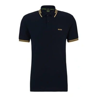 Abbildung von BOSS PAUL Poloshirt, Herren, Größe: Small, Dark blue